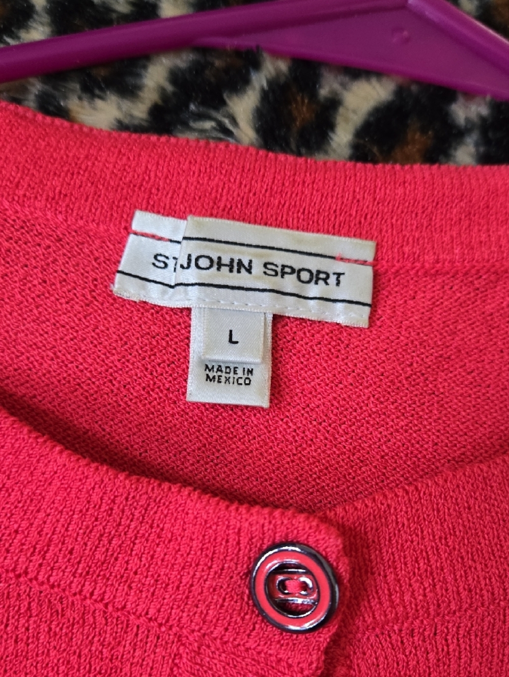 St. John Sport Pink Knit Cardigan - Picture 2 of 3